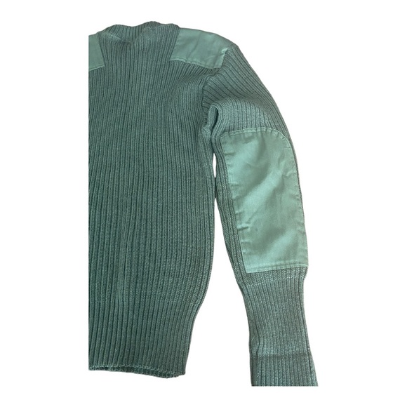 Jack Young Associates Vintage Green 100% Wool Military Tactical Sweater Size 42 - Picture 5 of 10